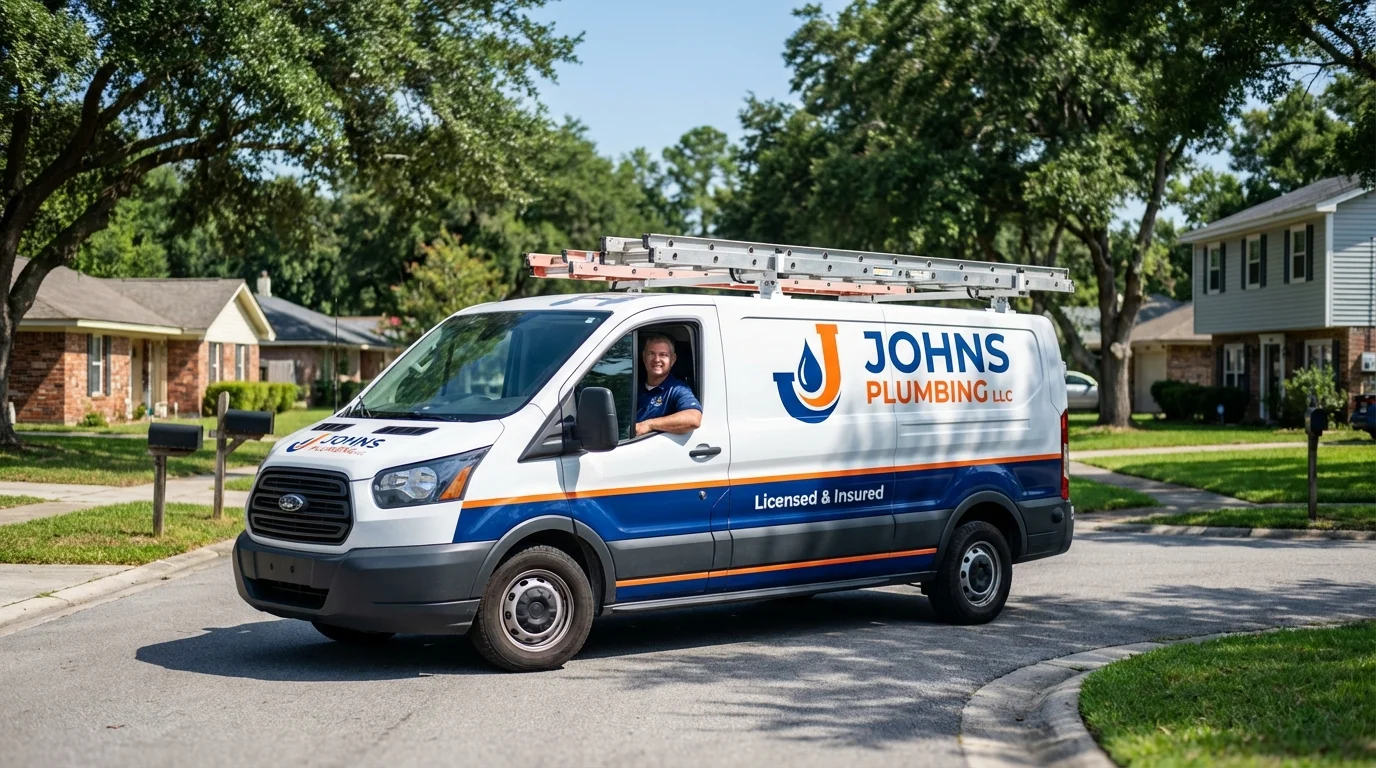 Johns Plumbing LLC service van in Sunland Park, NM