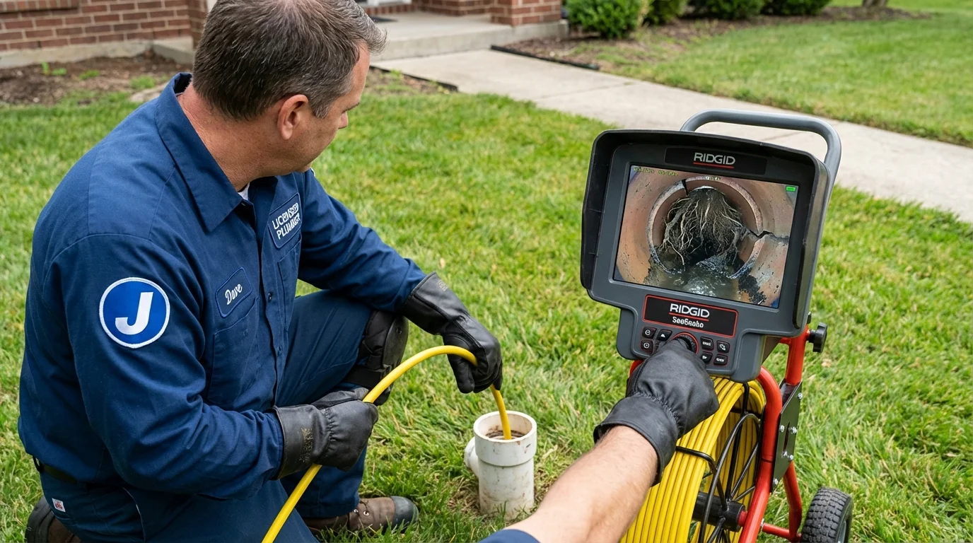 Sewer camera inspection being performed by Johns Plumbing LLC in Sunland Park